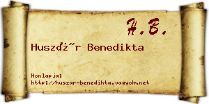 Huszár Benedikta névjegykártya